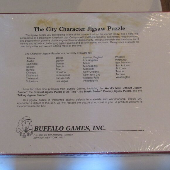 Vtg1988 City of Washington D.C. Character Jigsaw Puzzle Buffalo Games SEALED - Picture 5 of 7